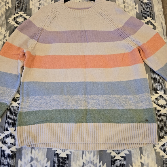 Fat Face Women's Striped Sweater - Cream, Purple, Orange, Blue, Green - Picture 3 of 3